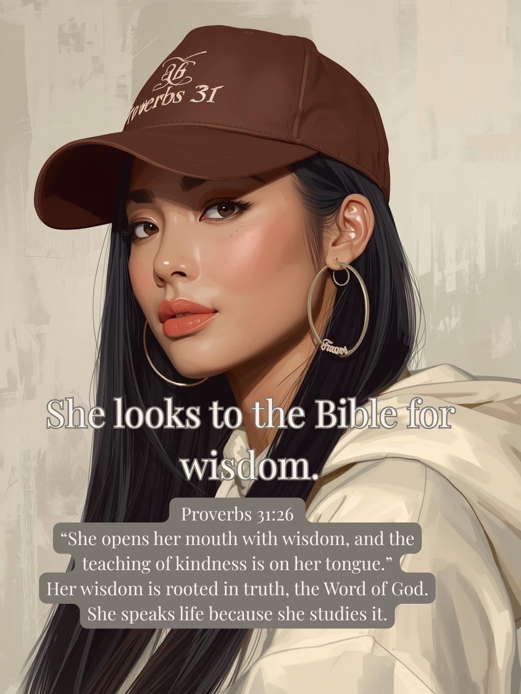 "She looks to the Bible for wisdom" Digital Wall Art