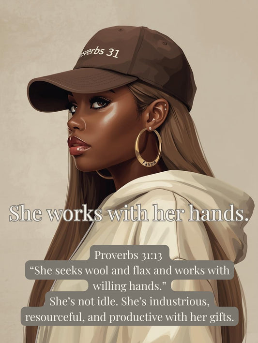 "She works with her hands" Digital Wall Art