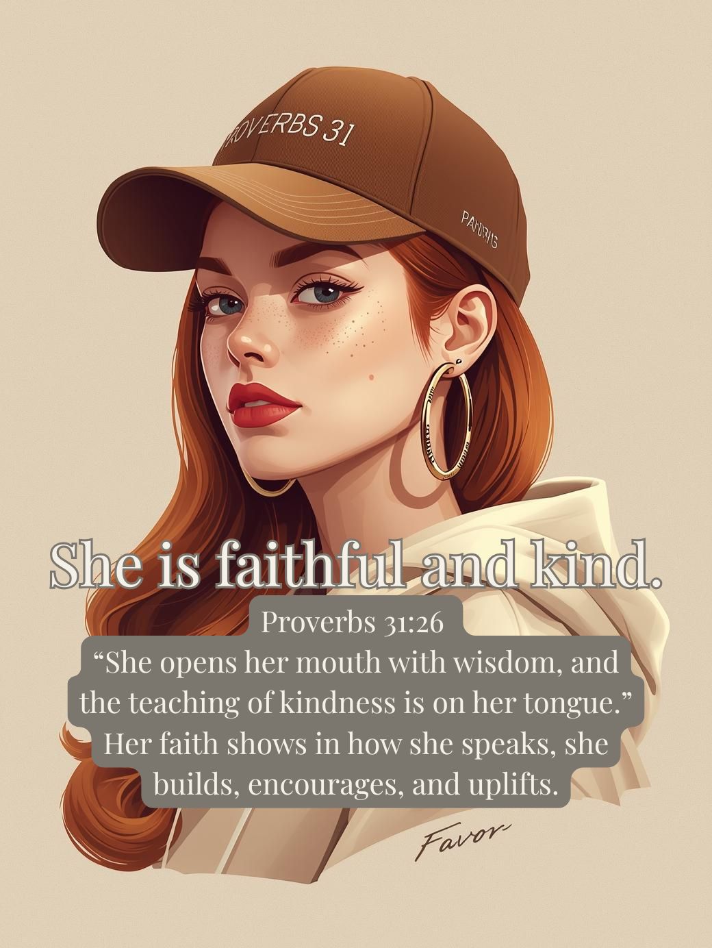 "She is faithful and kind" Wall Art