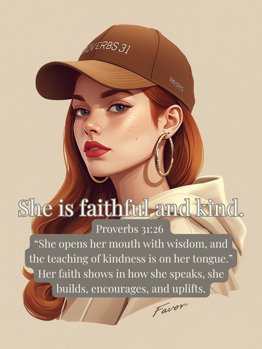 "She is faithful and kind" Wall Art