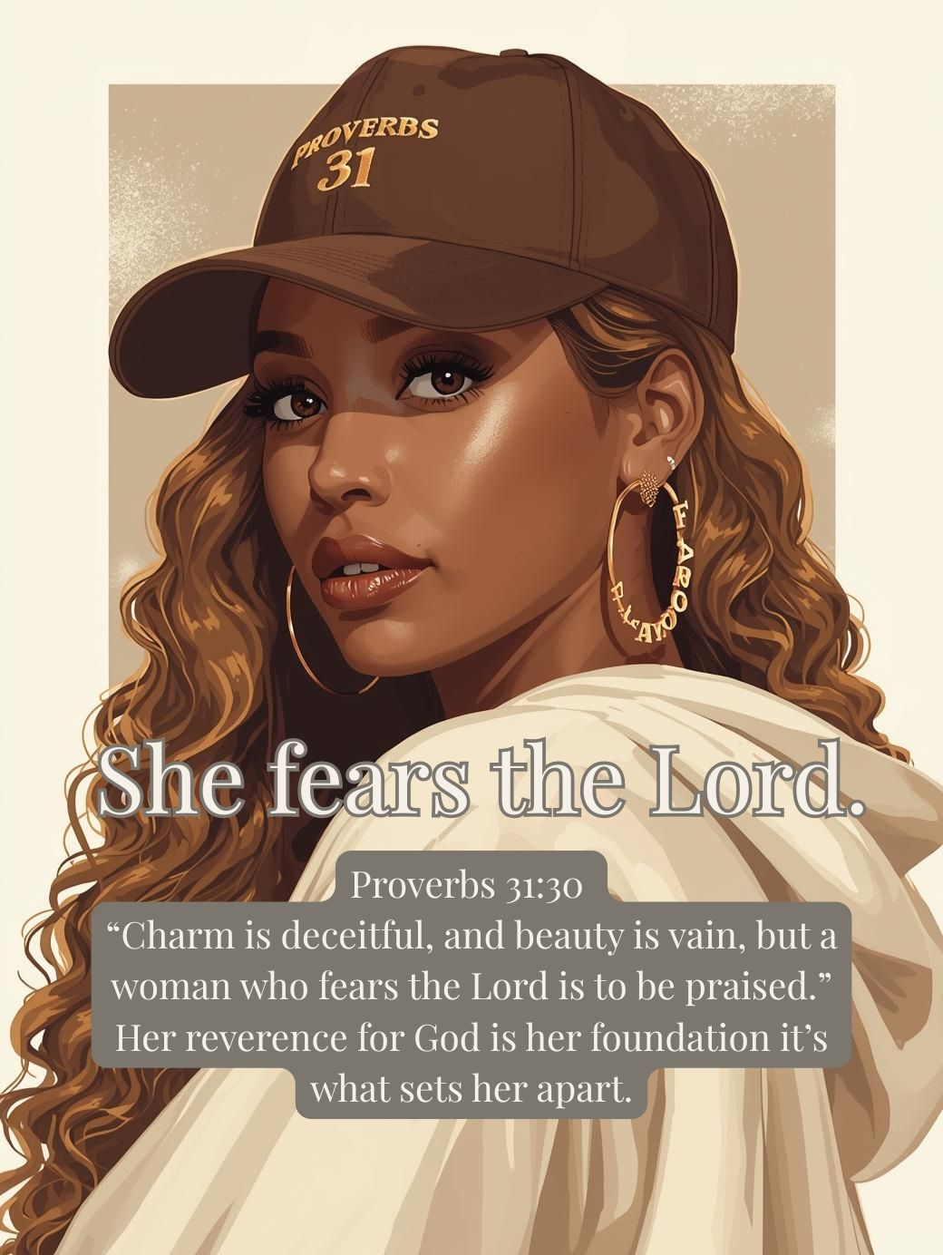 "She fears the Lord" Digital Wall Art