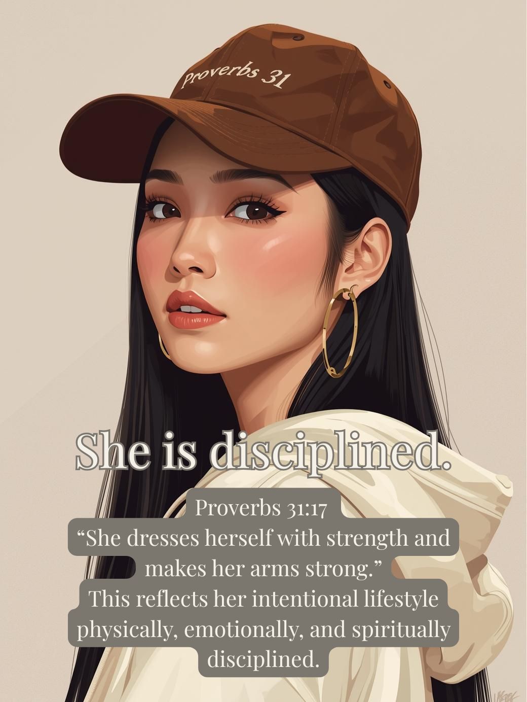 "She is disciplined" Digital Wall Art