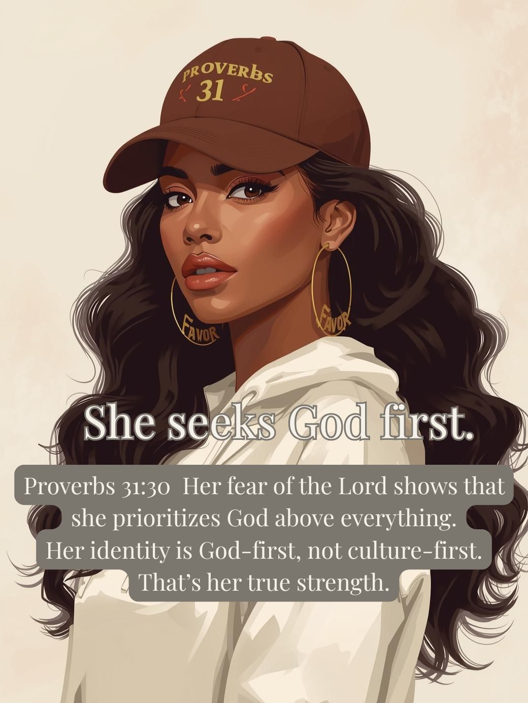 "She seeks God first" Digital Wall Art