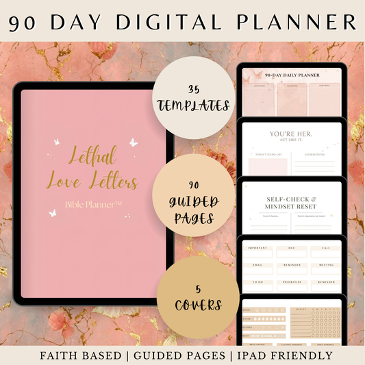 Lethal Love Letters Bible Planner + Sticker Notebook